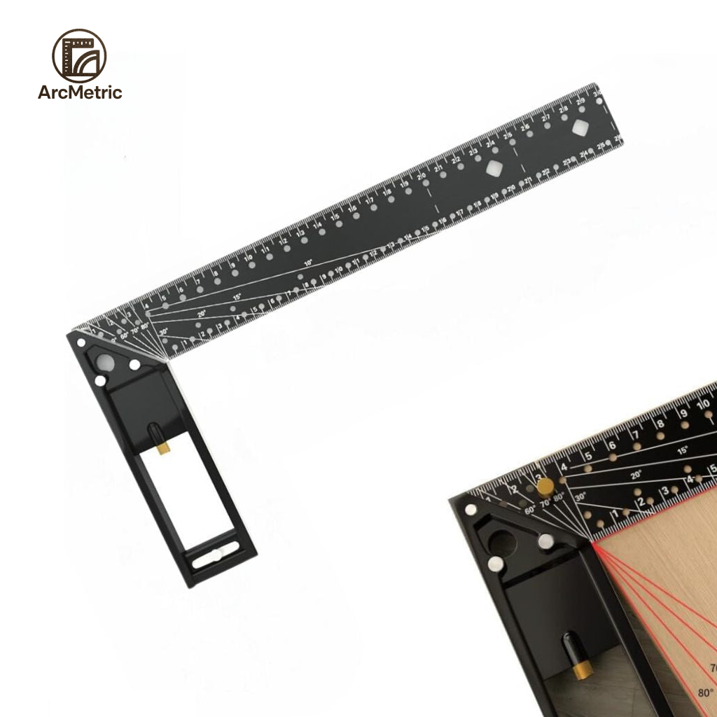 ArcMetric™ - Woodworking Square Ruler